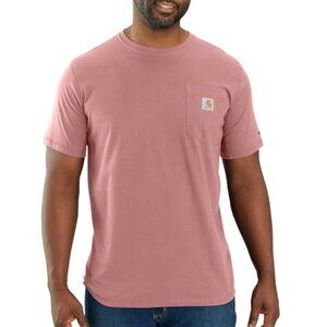 Carhartt Force Men's Relaxed Fit Midweight Short Sleeve Pocket T-Shirt Rose Tint